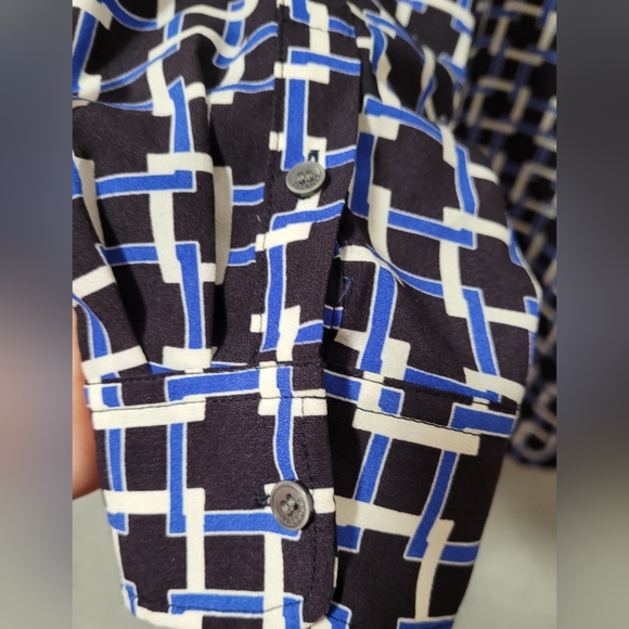 Talbots Petites Blue Shirt Medium - Picture 5 of 9